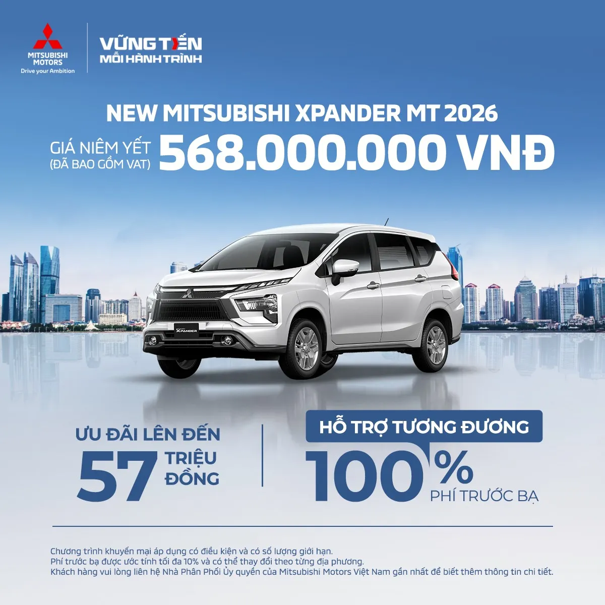  CÔNG BỐ GIÁ BÁN MỚI NEW MITSUBISHI XPANDER MT 2026 TẠI VIỆT NAM